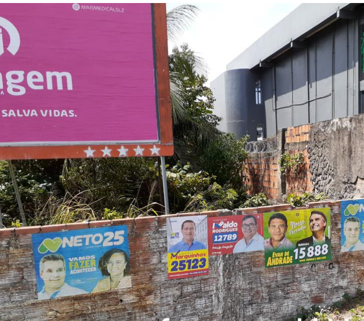 MP Eleitoral captura imagens de cartazes de candidatos nas ruas de São Luís