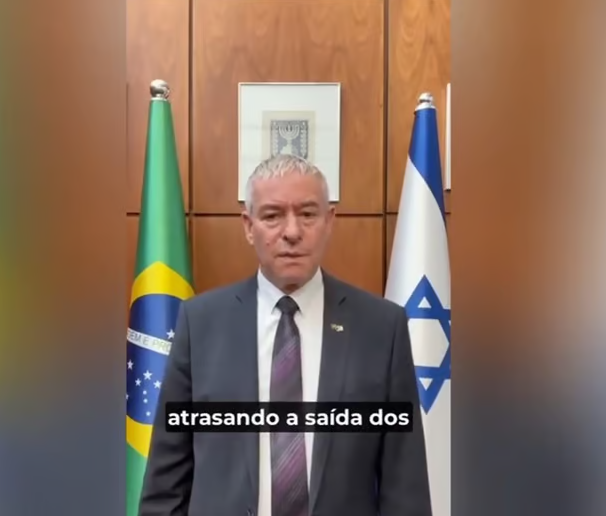 Hamas é responsável pelo atraso de saída de brasileiros, diz embaixador de Isarel